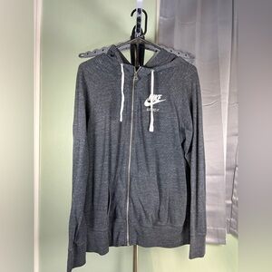 Nike Gray Zip-Up Hoodie Jacket